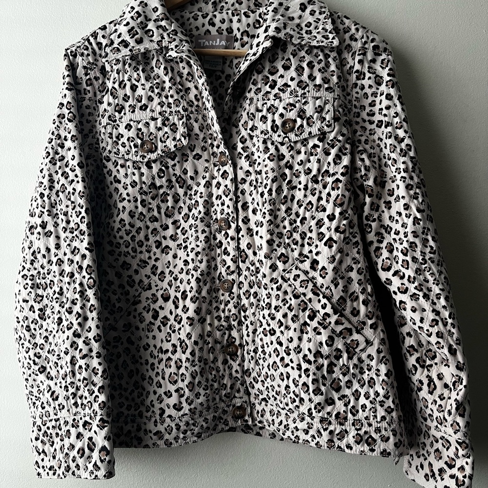 Women's Leopard Print Quilted Jacket